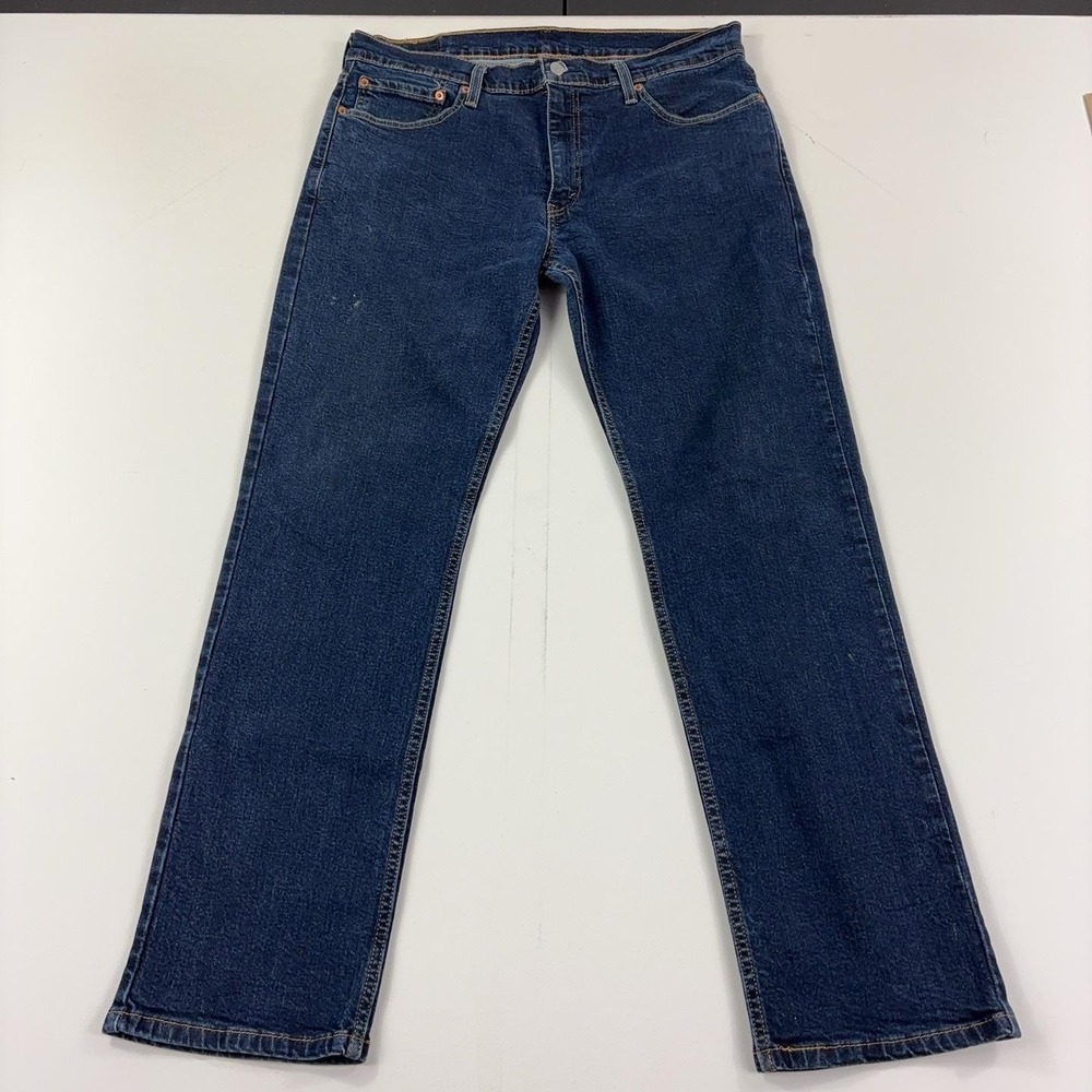 Levis 514 Jeans Mens 36x32 Blue Medium Wash Straight Leg Regular Fit Denim Pants